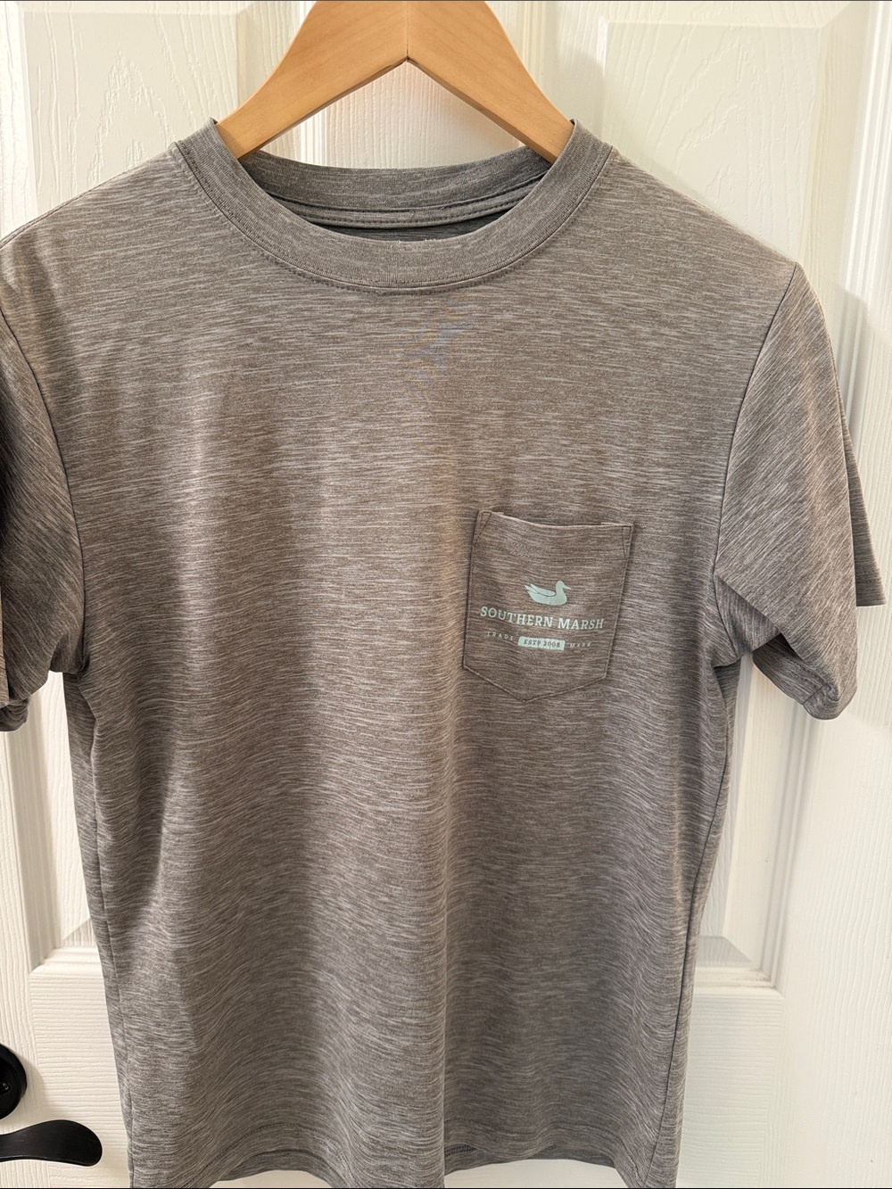 Southern Marsh Heather Gray Short-Sleeve Pocket Tee